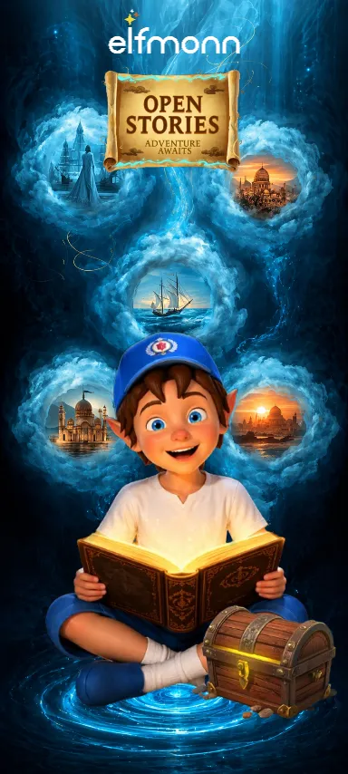 The app home screen with the Open Stories portal